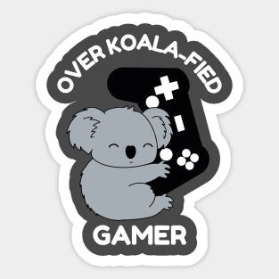 Over Koala-fied Gamer Sticker
